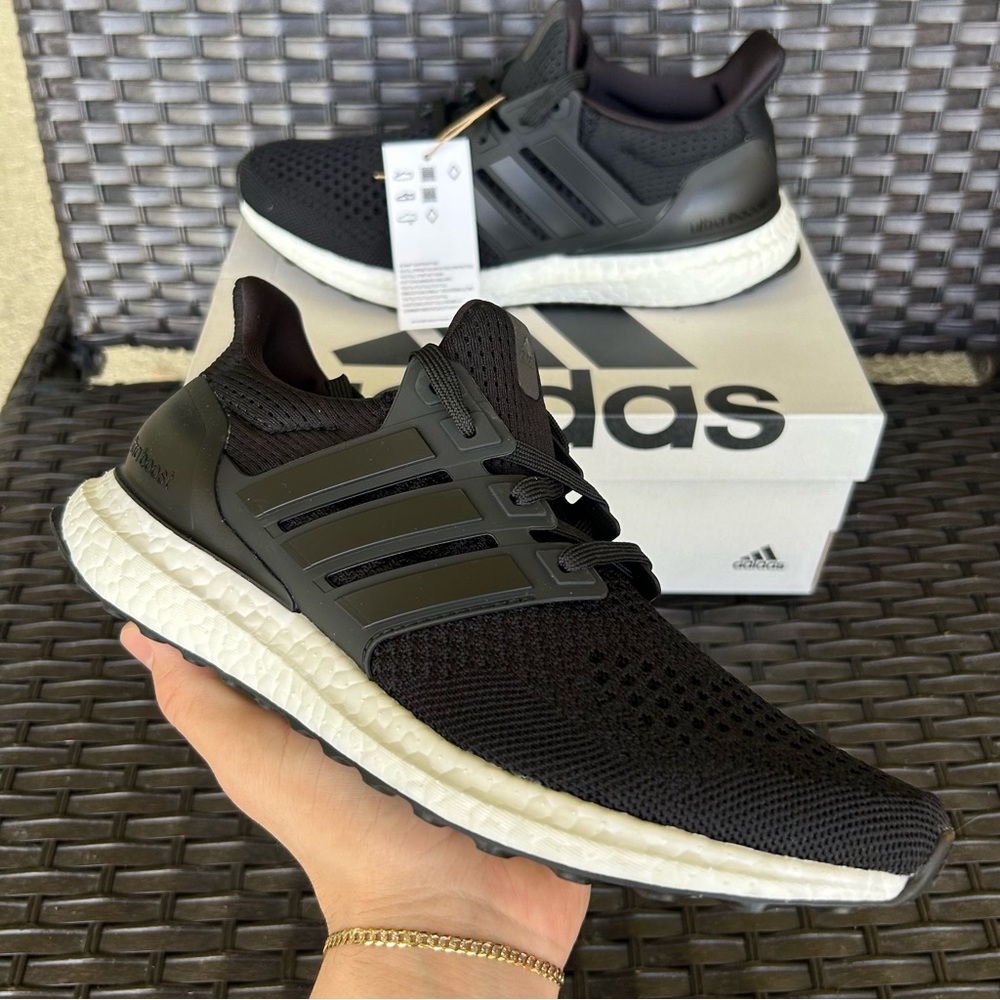 ADIDAS ULTRABOOST 1.0 DOUBLE BLACK - MENS 7 / WOMENS 8.5